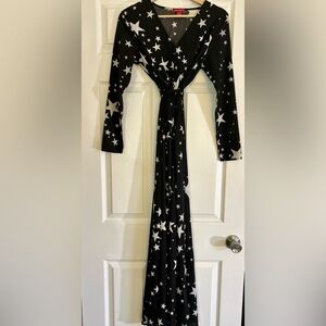 Black Star Print Dress